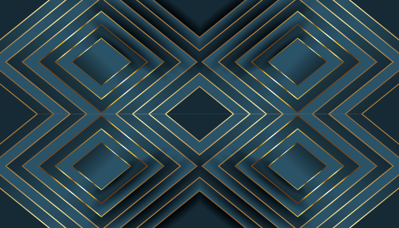 Vinil podovi moderan crno ocrtani kvadrati - TenStickers