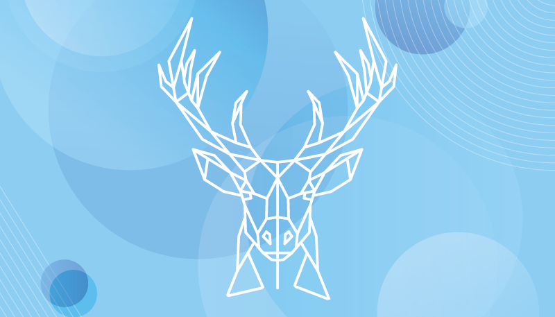 Vinil podovi životinja geometrijska glava jelena - TenStickers