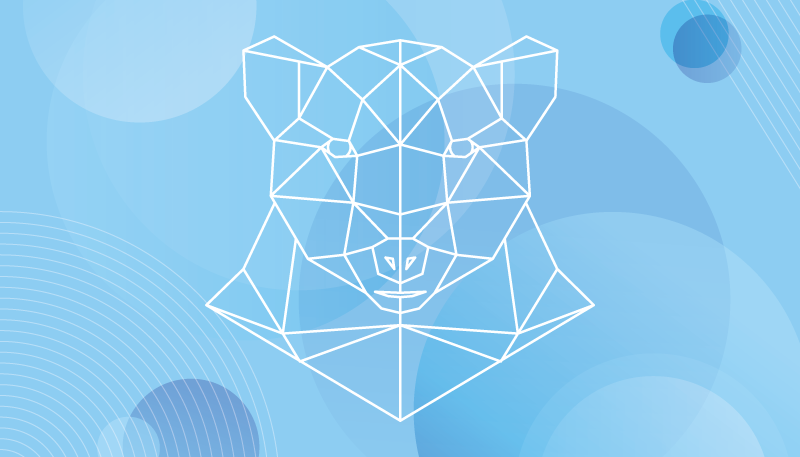 Medvjeđi obris na bljeskalicama nordijski vinil tepih - TenStickers