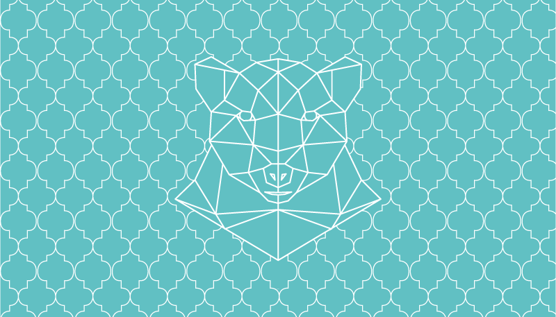 Vinil podovi životinja geometrijski dizajn medvjeda - TenStickers