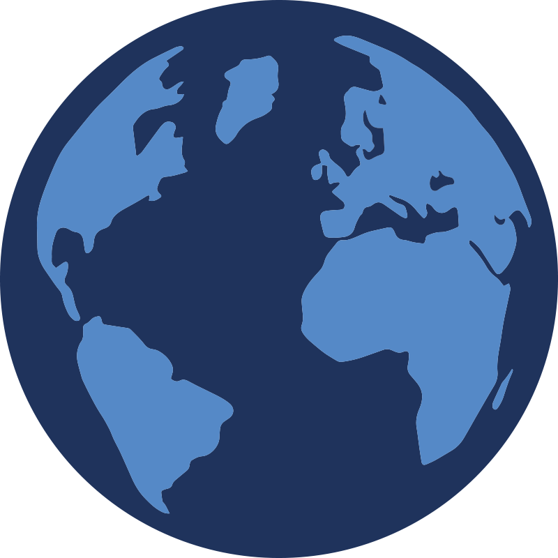 Boja plava okrugla prostirka za kartu svijeta - TenStickers