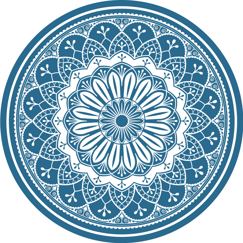 Vinil podovi mandala elegantna plava mandala - TenStickers