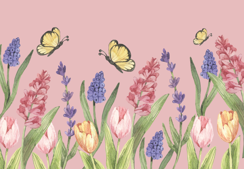 Vinil podovi cvijeće i biljke simbol botaničkog vrta - TenStickers