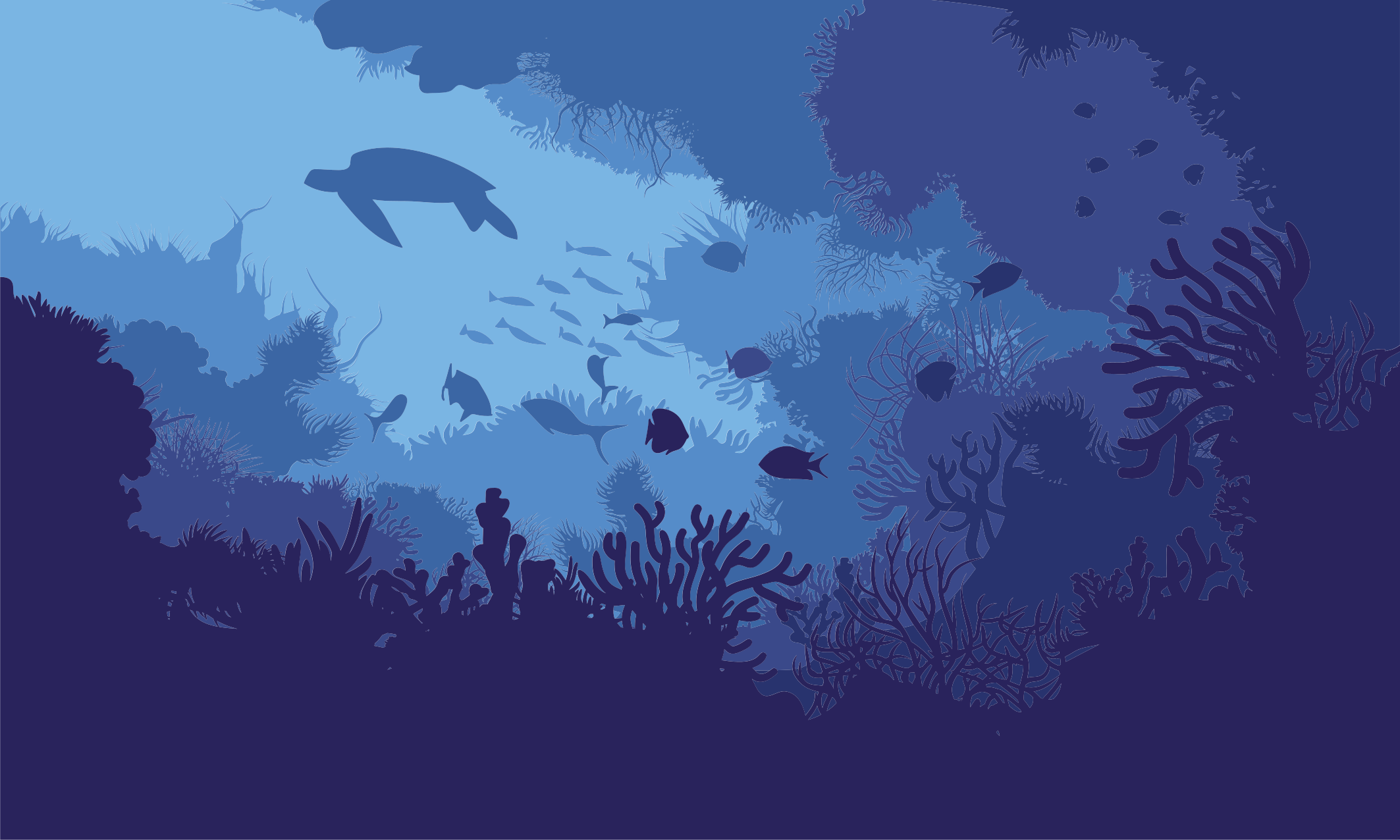 Vinil podovi priroda podvodni prizor - TenStickers