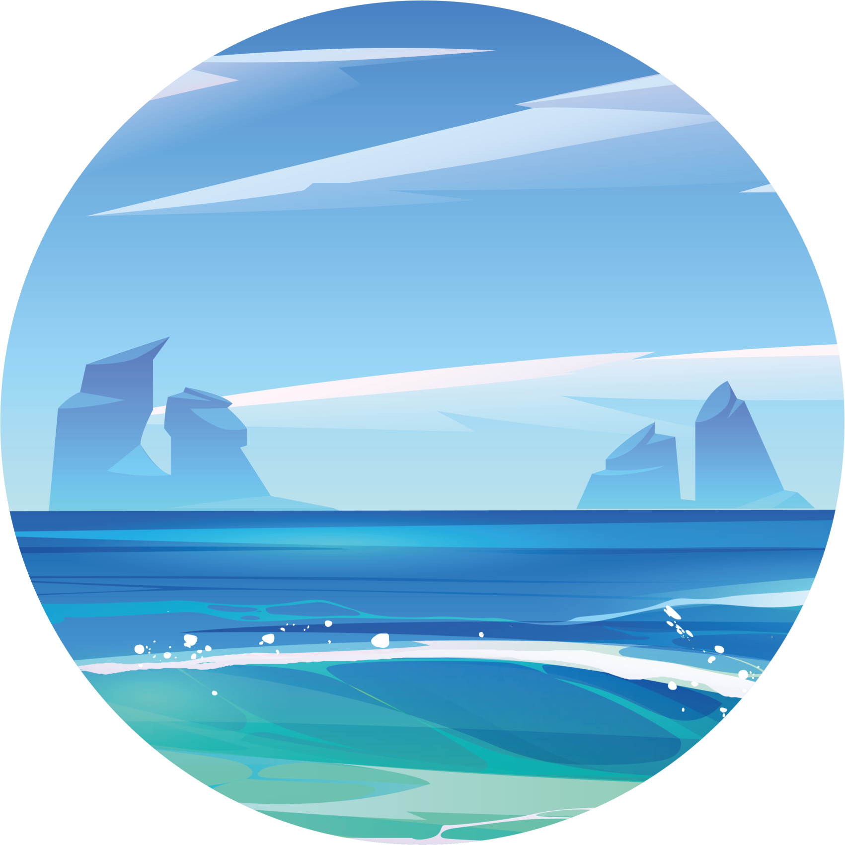 Vinil podovi priroda obalni mir - TenStickers