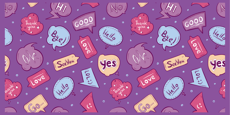 Vinilne prostirke s frazama šarene mjehuriće poruka - TenStickers