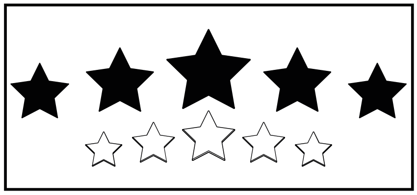 Vinil podovi zvijezde bijeli i crni motiv - TenStickers