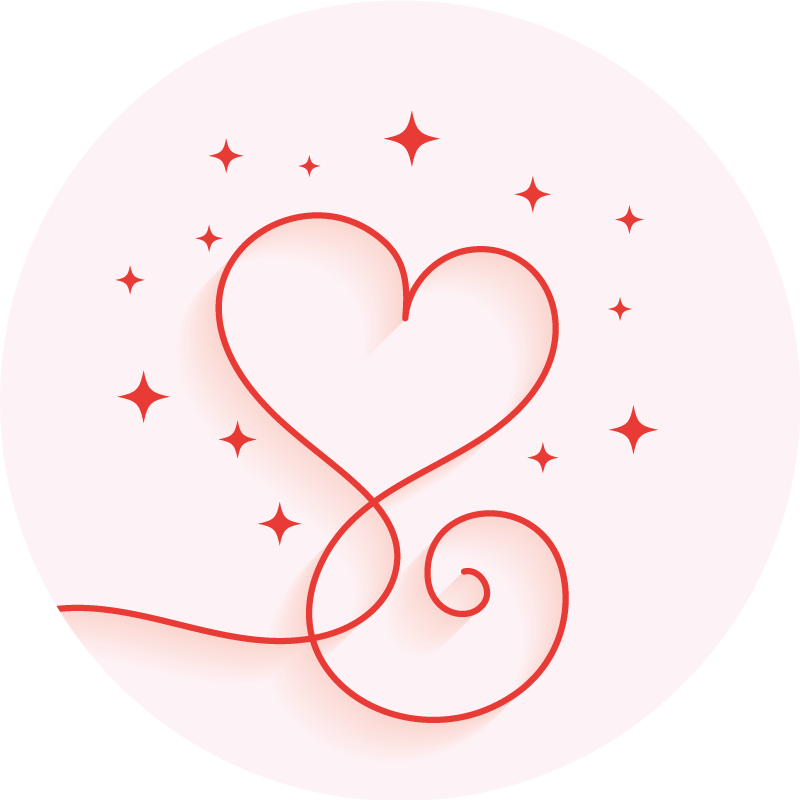 Vinil podovi spavaća soba uzorak vrtloga srca - TenStickers