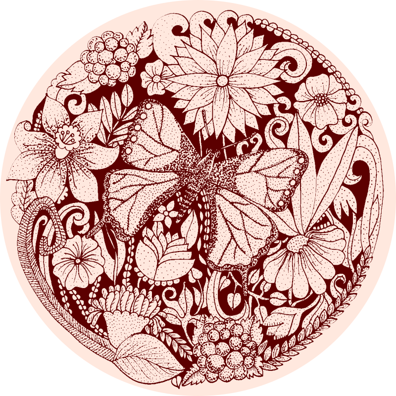 Vinil podovi cvijeće i biljke nježan dizajn krila - TenStickers