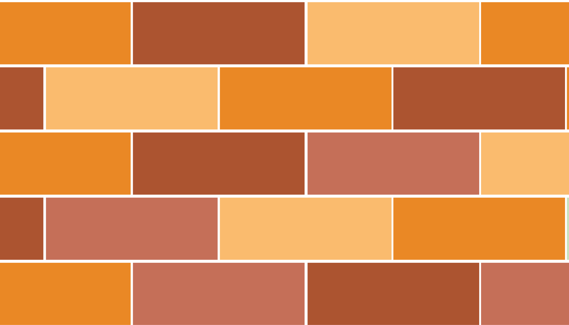 Narančaste pločice pločasti podni tepih - TenStickers