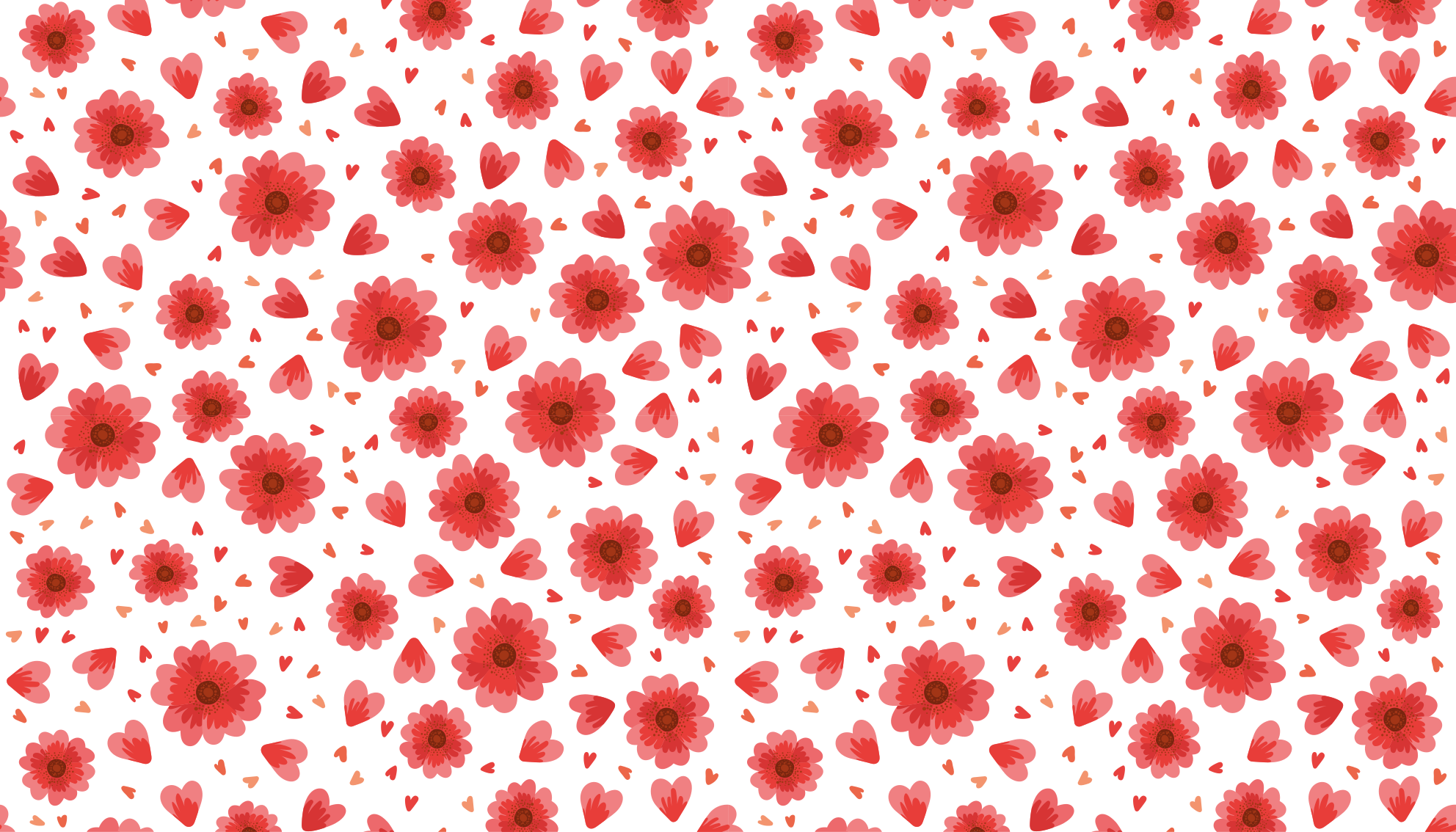 Vinil podovi cvijeće i biljke cvjetni uzorak srca - TenStickers