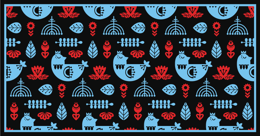 Vinil podovi životinja šareni narodni uzorci - TenStickers