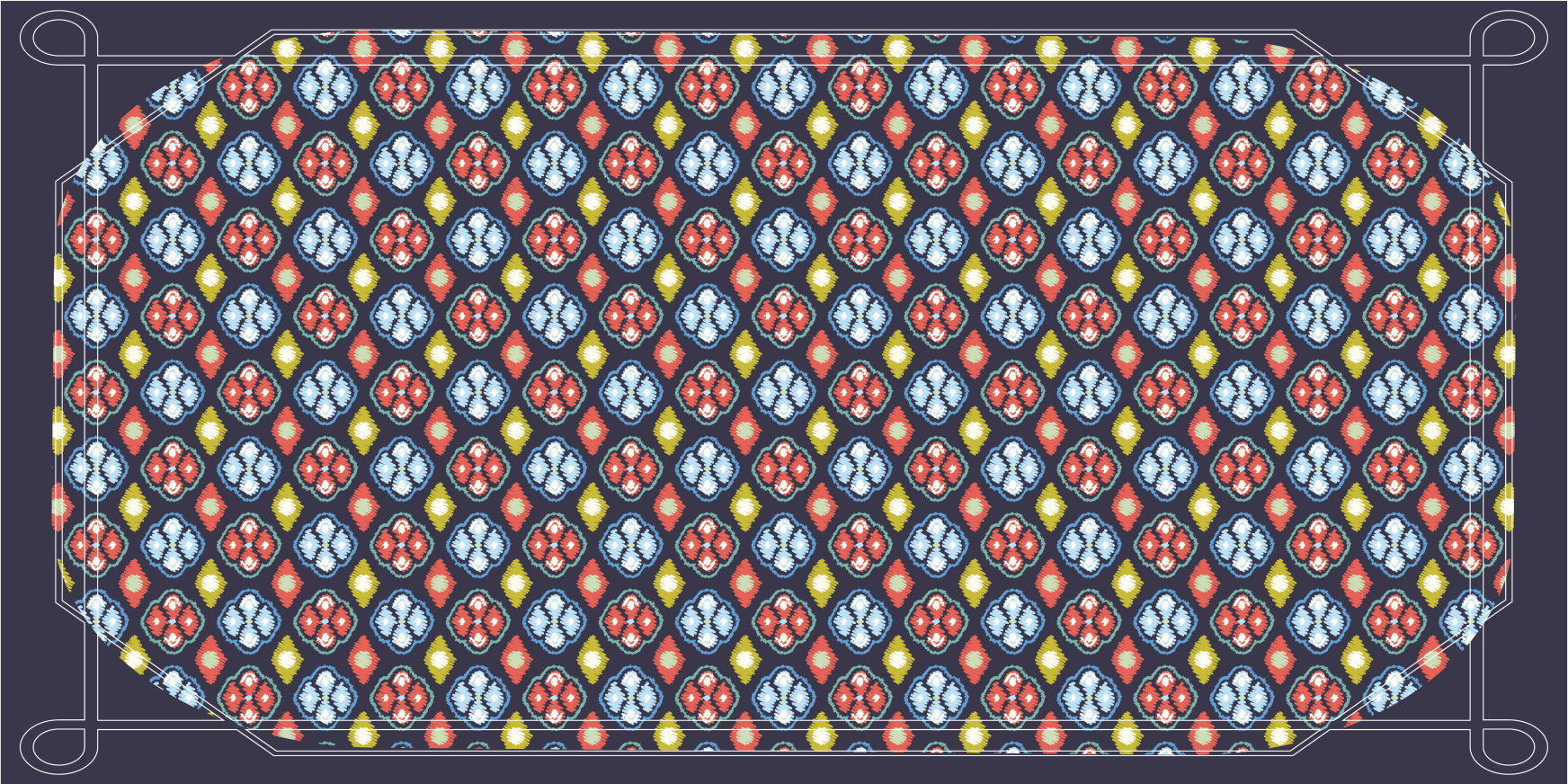 Vinil podovi ulazni hodnik šarena mozaična kompozicija - TenStickers