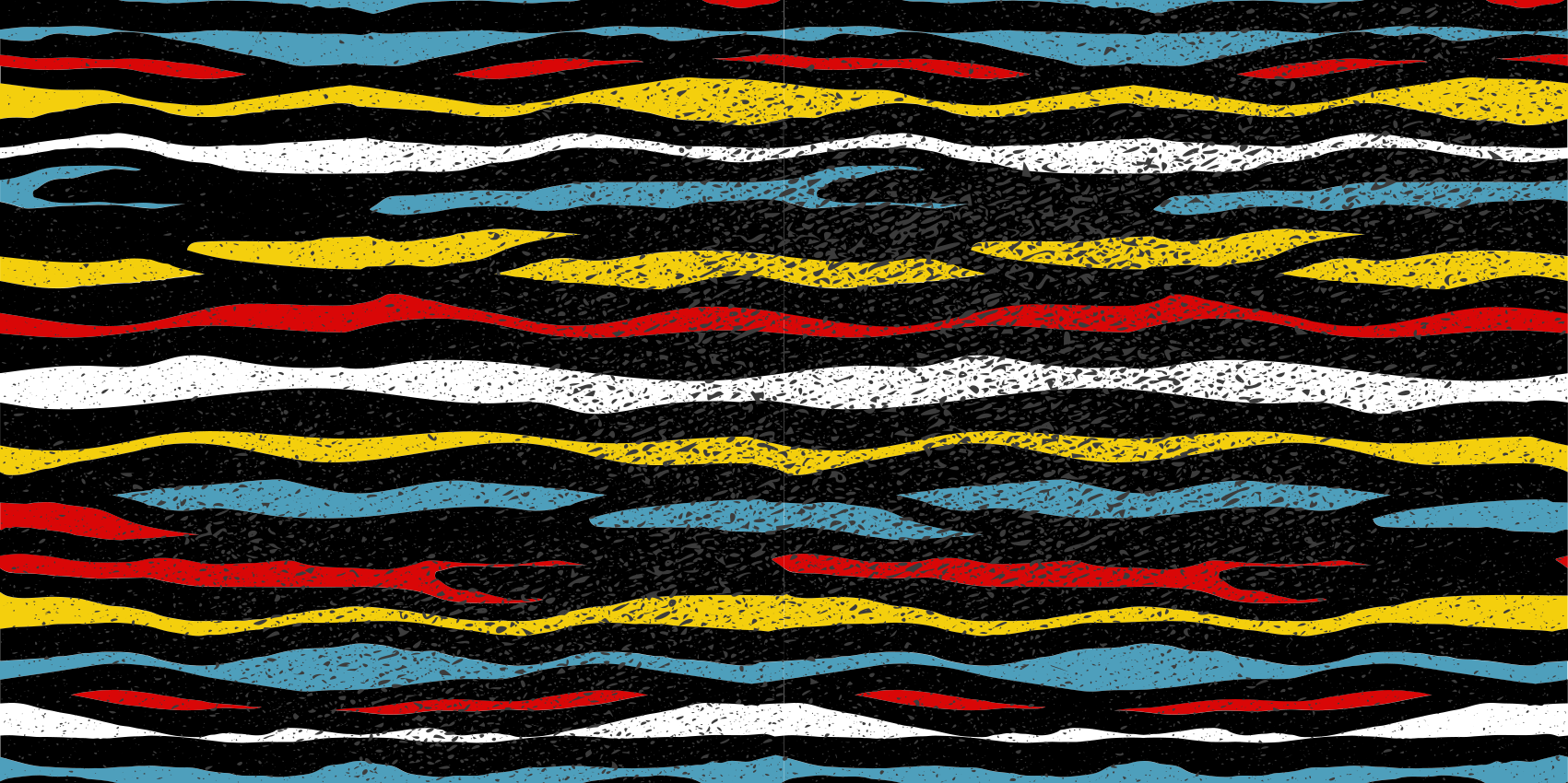 Vinil podovi prugasta šareni valoviti dizajn - TenStickers