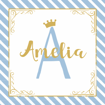 Vinil podovi s imenima stil inicijala imena - TenStickers