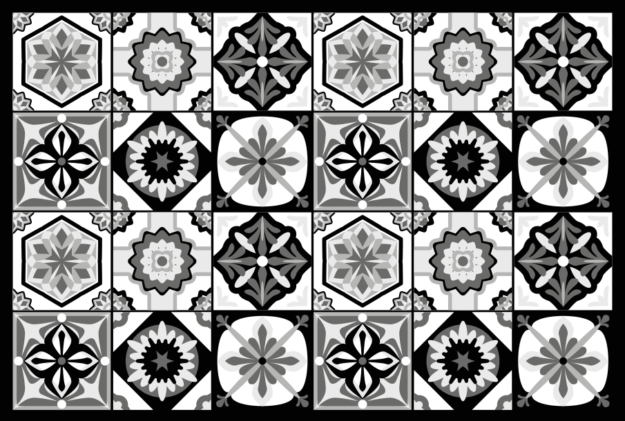 Vinil pločice elegantan sivi uzorak - TenStickers