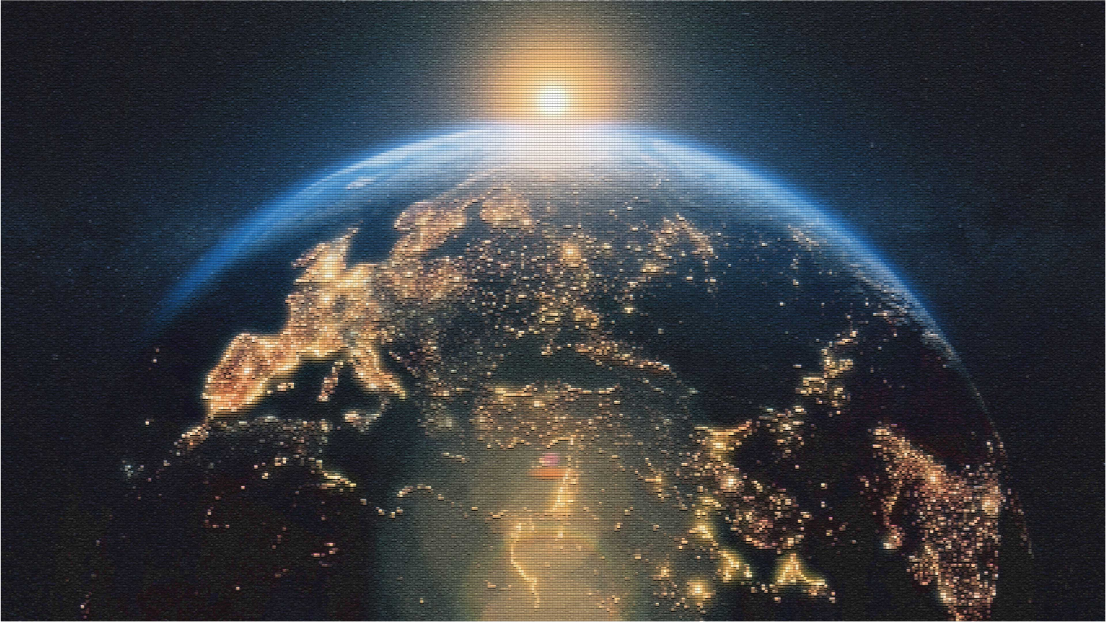 Zamračena zemlja u svemiru prostirač dnevne sobe - TenStickers