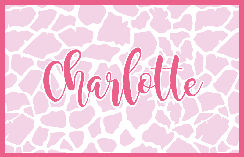 Vinil podovi s imenima dizajn ružičaste krave - TenStickers