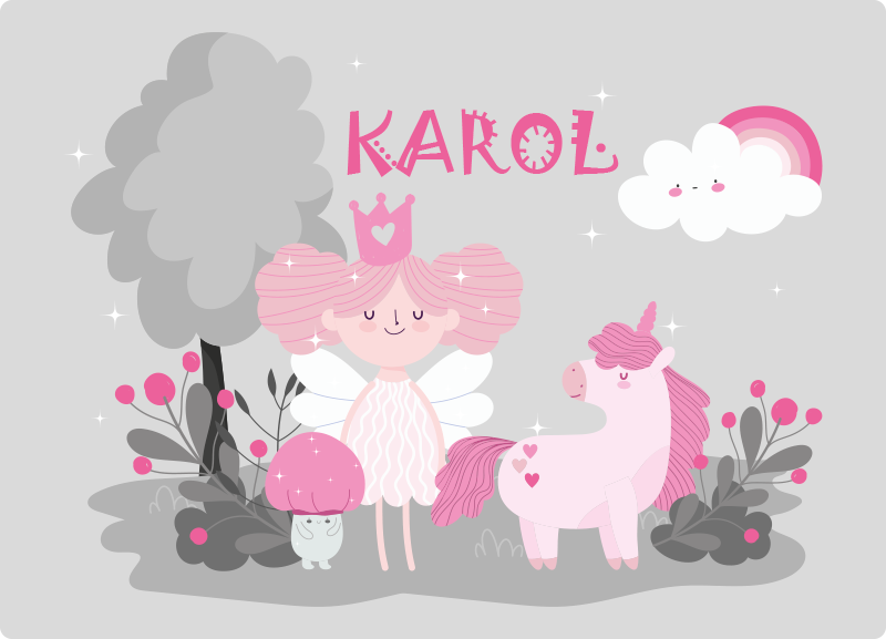 Drugi vinil podovi scena iz bajke s imenom - TenStickers