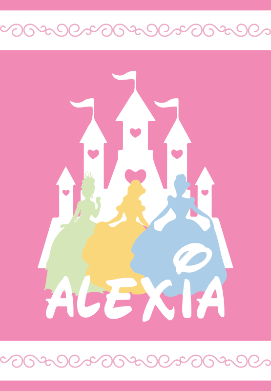 Vinil podovi s imenima dvorac iz bajke - TenStickers