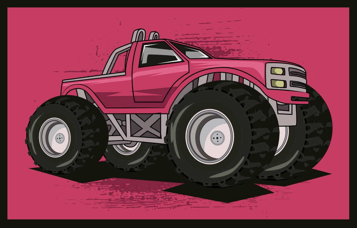 Tepih za dnevni boravak velikog kamiona monter - TenStickers