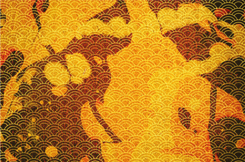 Vinil podovi etnički japanska seigaiha - TenStickers