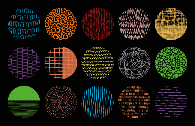 Vinil podovi moderan kolekcija živahnih uzoraka - TenStickers