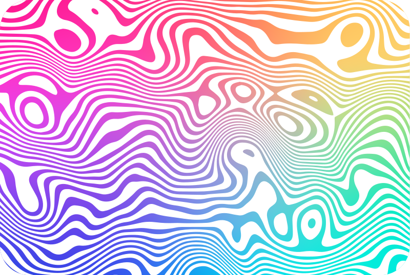 Vinil podovi prugasta živahni elementi valova - TenStickers