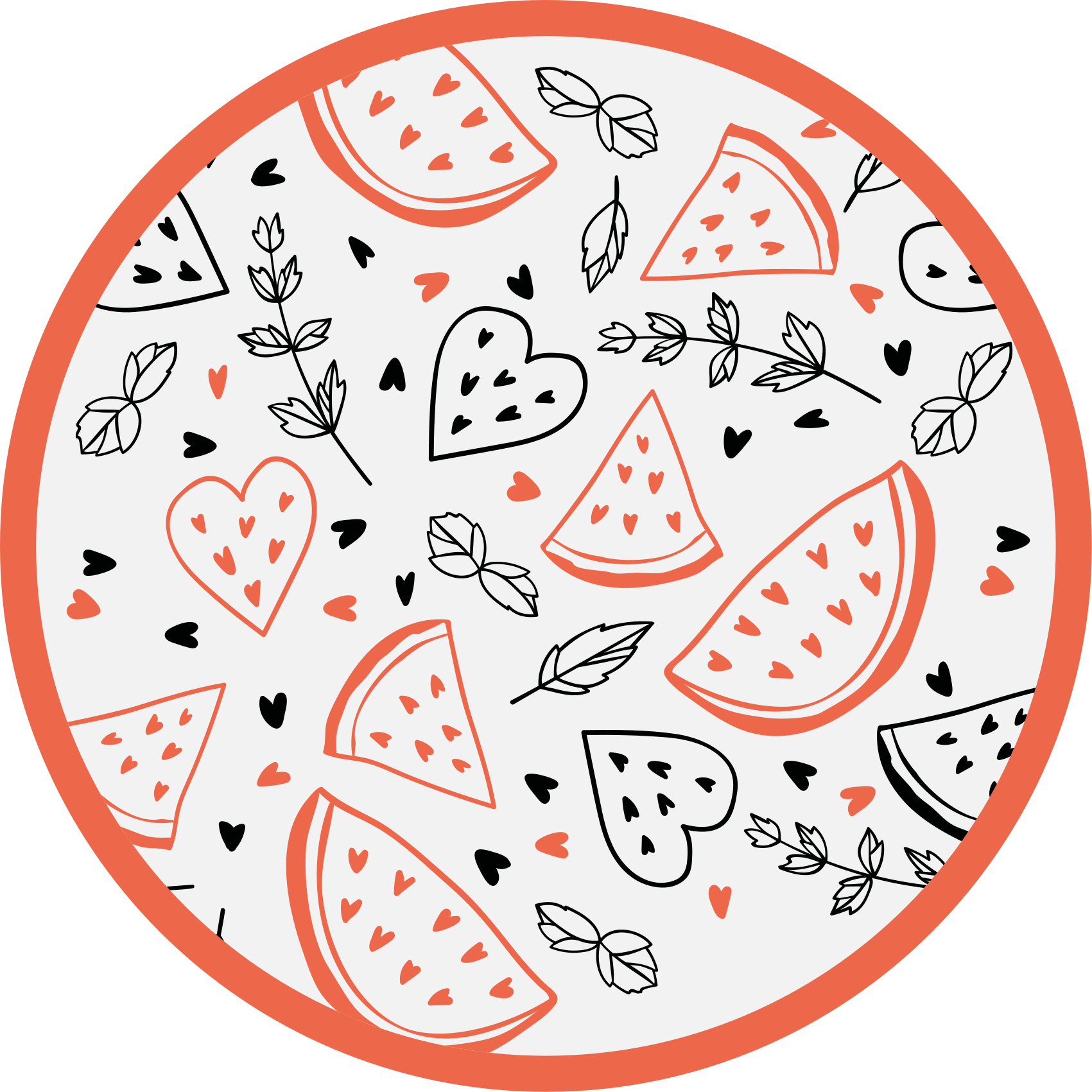 Drugi vinil podovi slatki uzorci srca - TenStickers