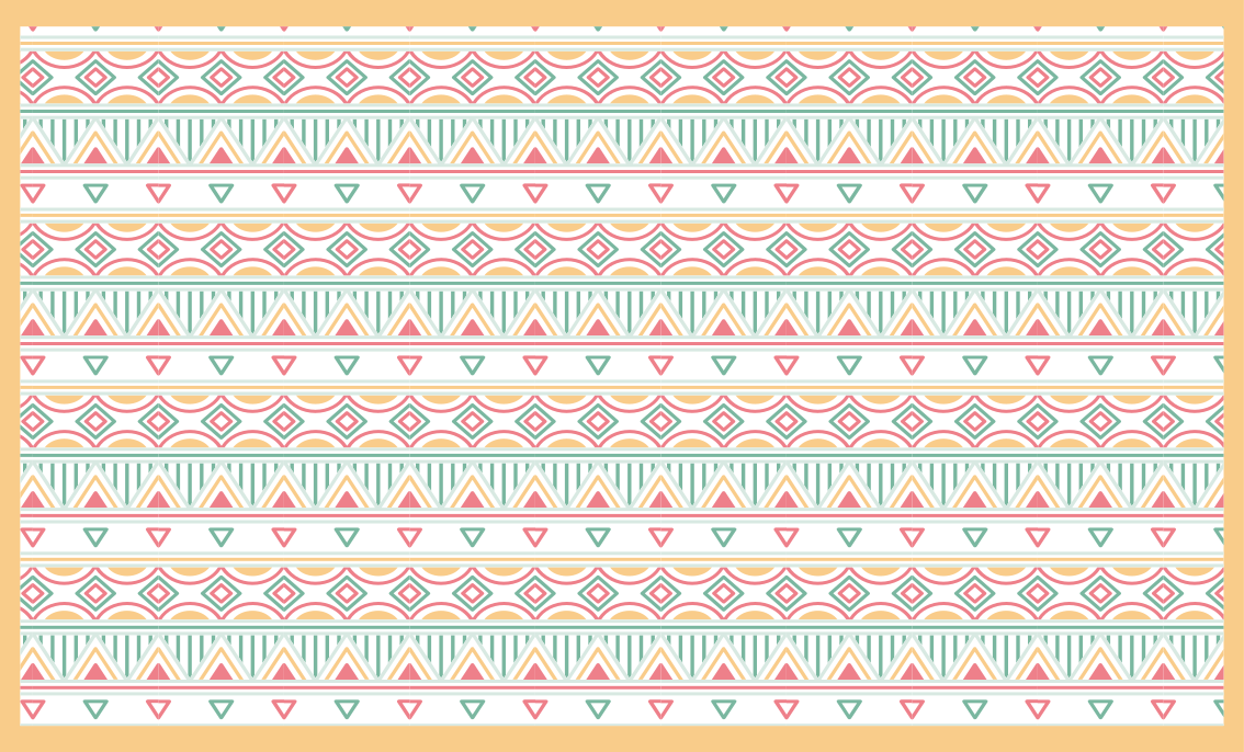 Vinil podovi etnički šarene uzorkovane pruge - TenStickers