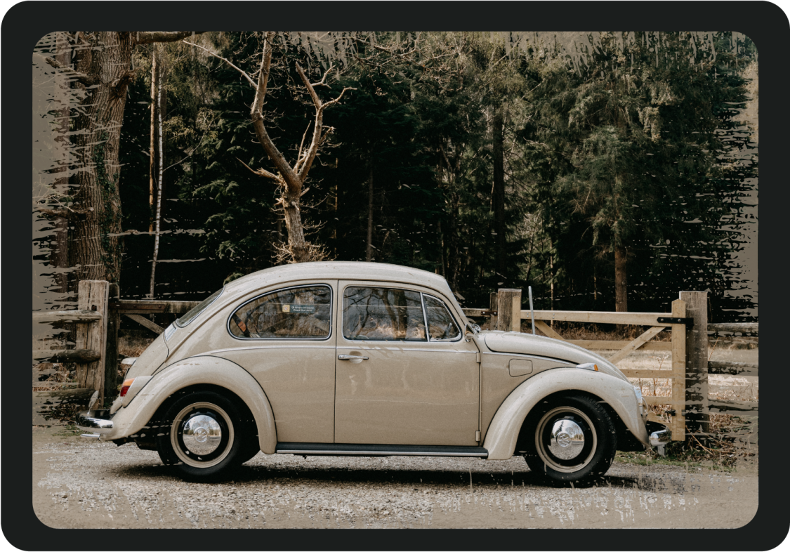 Vw beetle vintage vinil prostirka - TenStickers