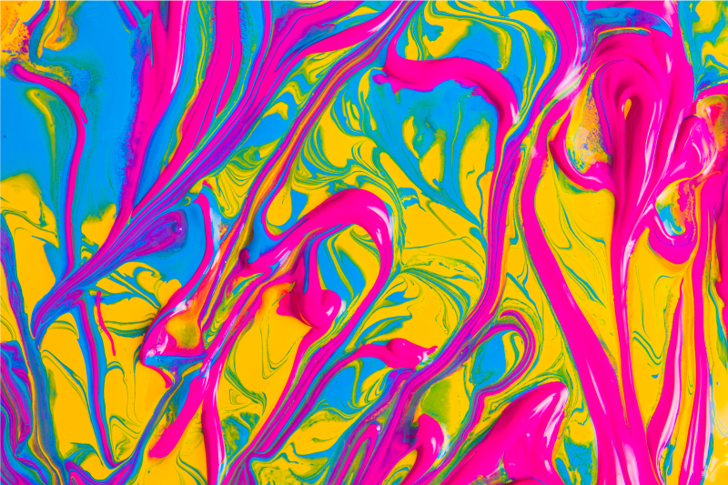 Vinil podovi moderan živopisni vrtložni uzorci - TenStickers