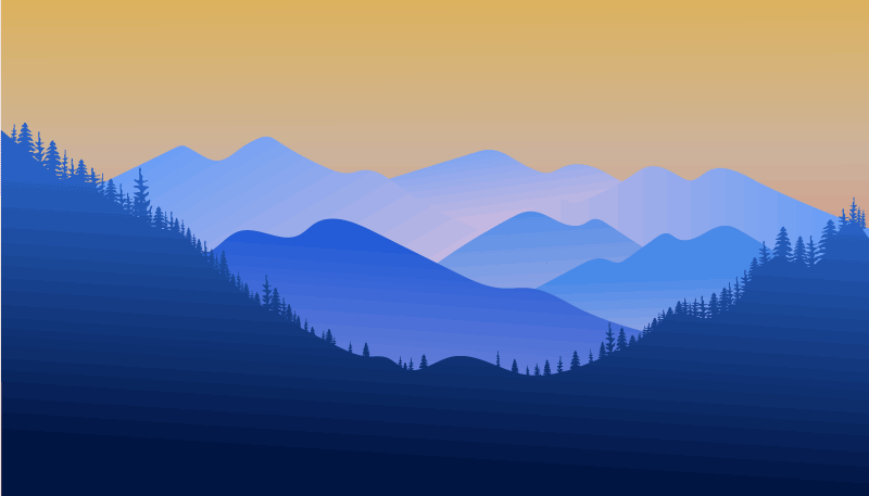 Vinil podovi priroda planinski horizont - TenStickers