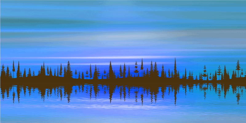 Vinil podovi priroda mješavina apstraktnog pejzaža - TenStickers