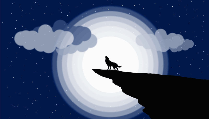 Vinil podovi tinejdžeri zavijanje polumjeseca - TenStickers