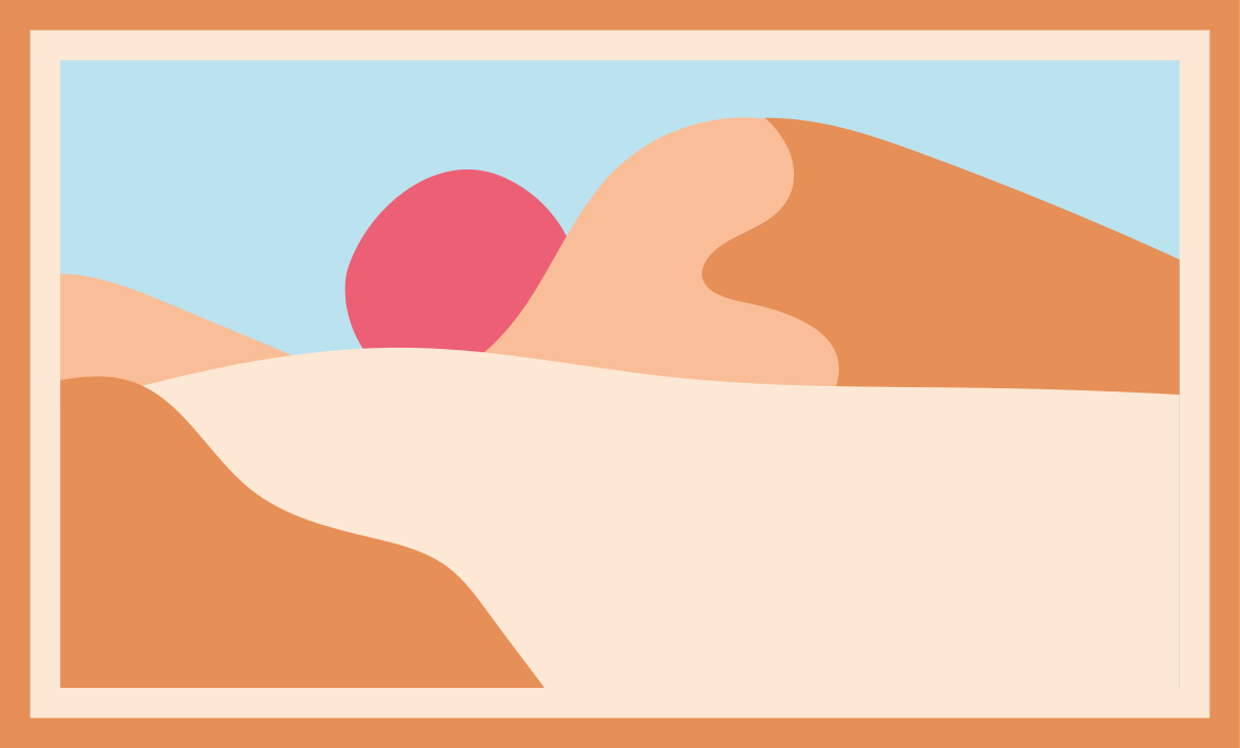 Vinil podovi priroda pješčani krajolik, zalazak sunca - TenStickers