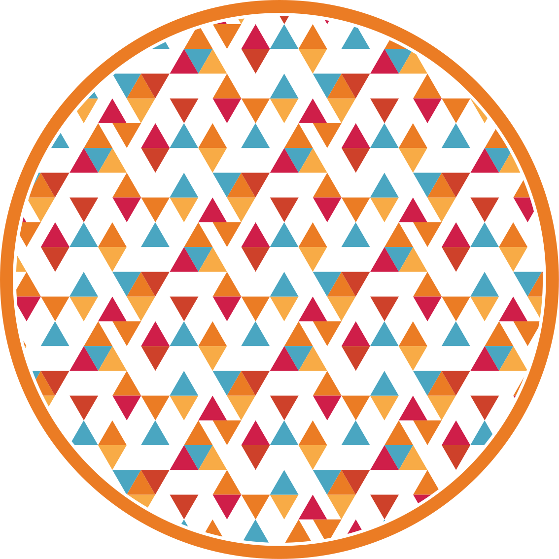 Vinil podovi geometrijski šareni trokutasti oblici - TenStickers