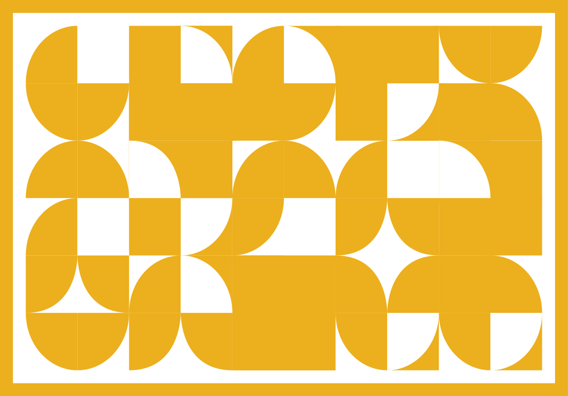 Vinil podovi geometrijski odvažni žuti oblici - TenStickers