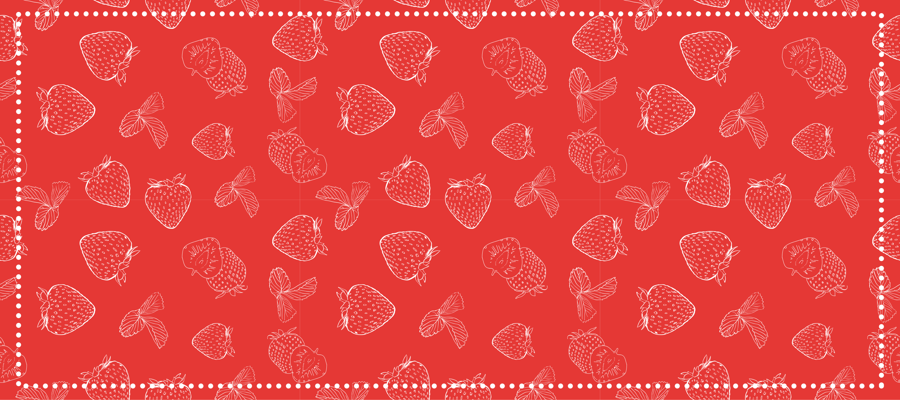 Vinil pod u kuhinji svijetli uzorak jagode - TenStickers