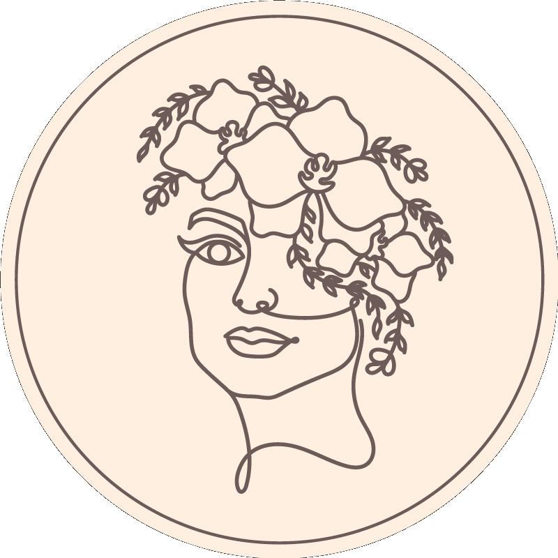 Vinil podovi kružni botanička skica ilustracije - TenStickers