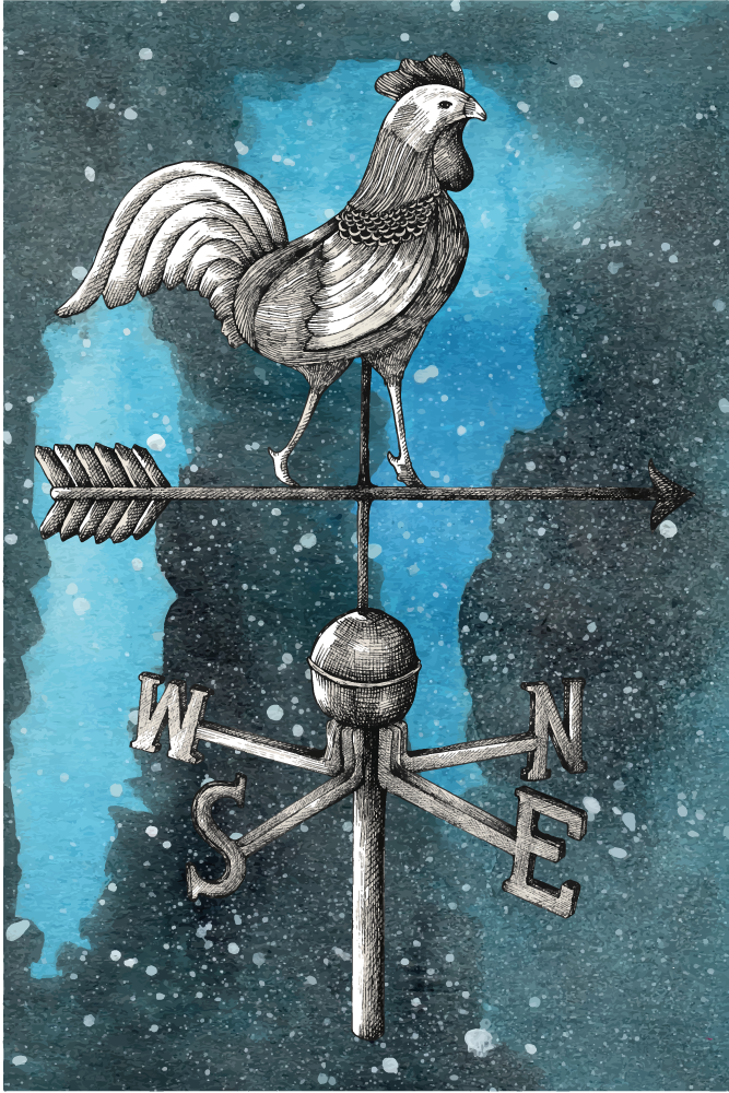 Vinil podovi tinejdžeri vjetrokaz pijetao - TenStickers