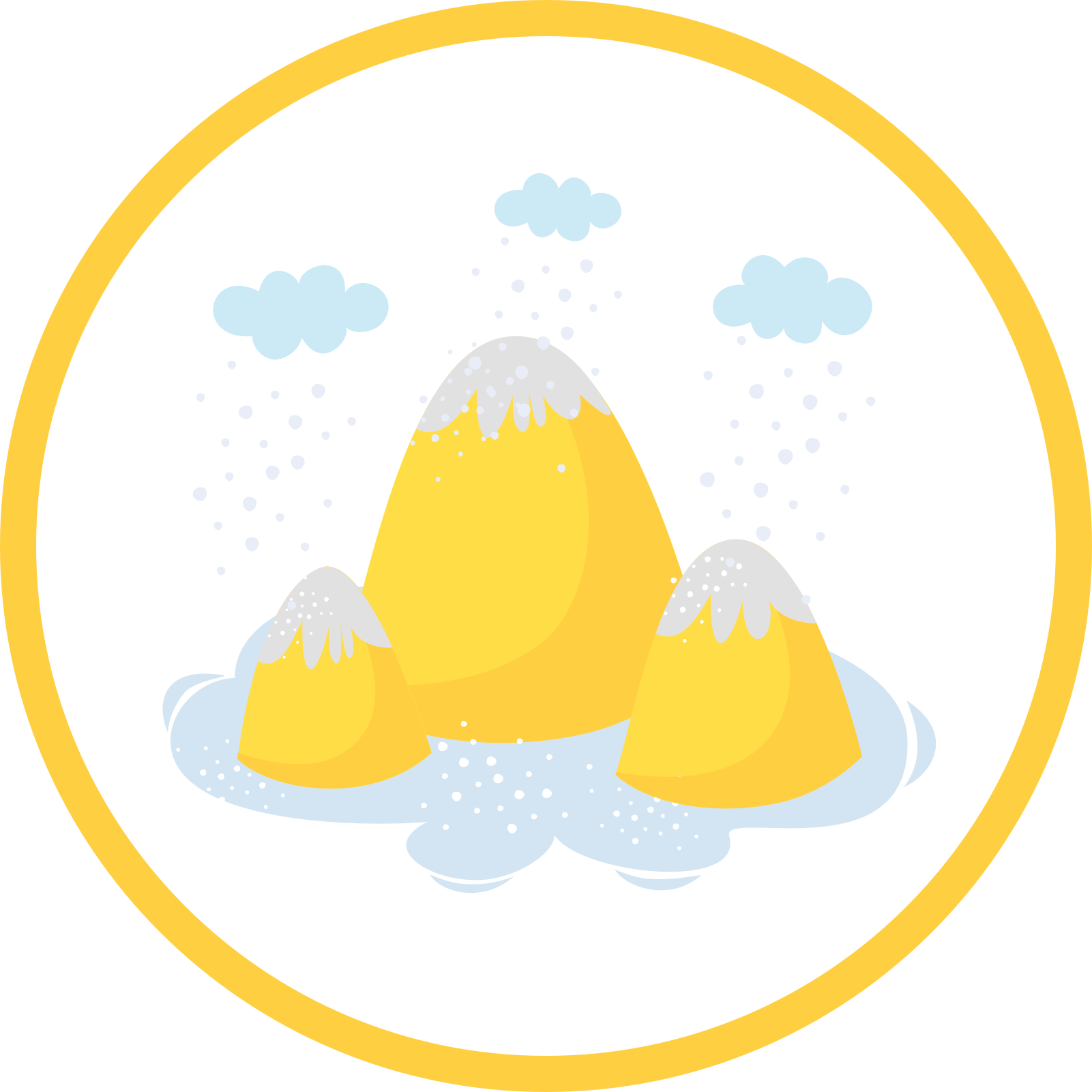 Drugi vinil podovi veseli planinski prizor - TenStickers