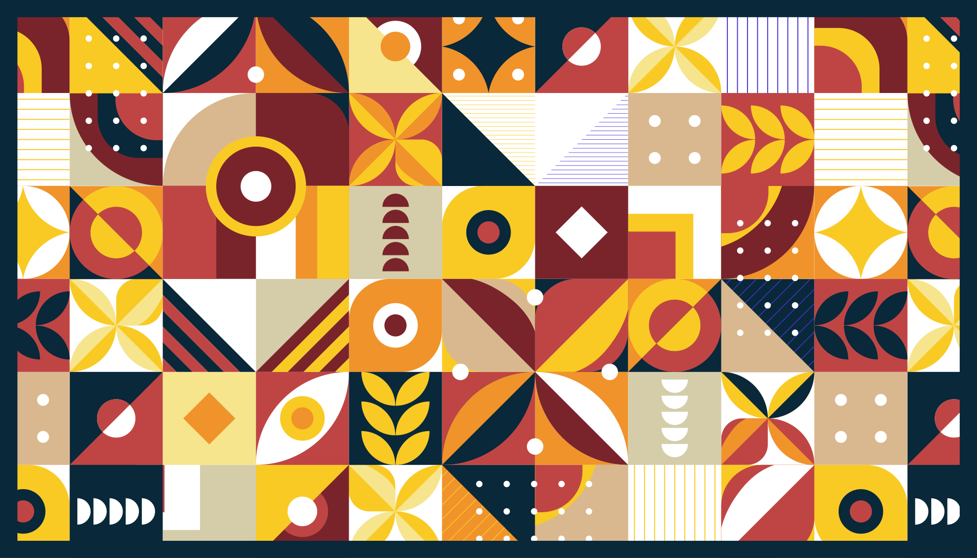 Vinil pločice živahne kompozicije - TenStickers