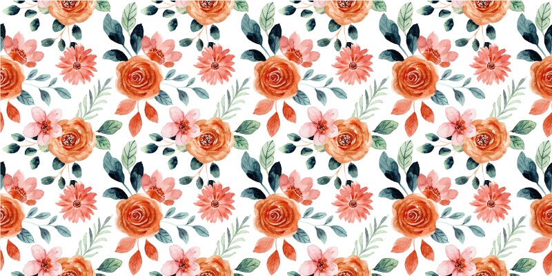 Vinil podovi cvijeće i biljke prekrasan botanički motiv - TenStickers