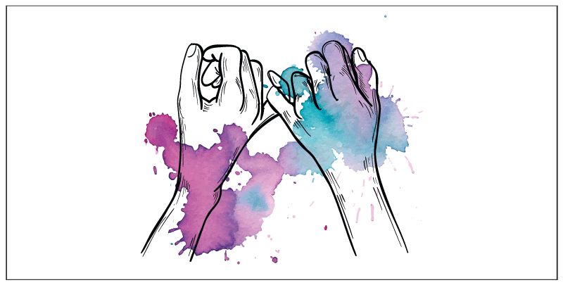 Vinil podovi tinejdžeri šareni gest rukom - TenStickers