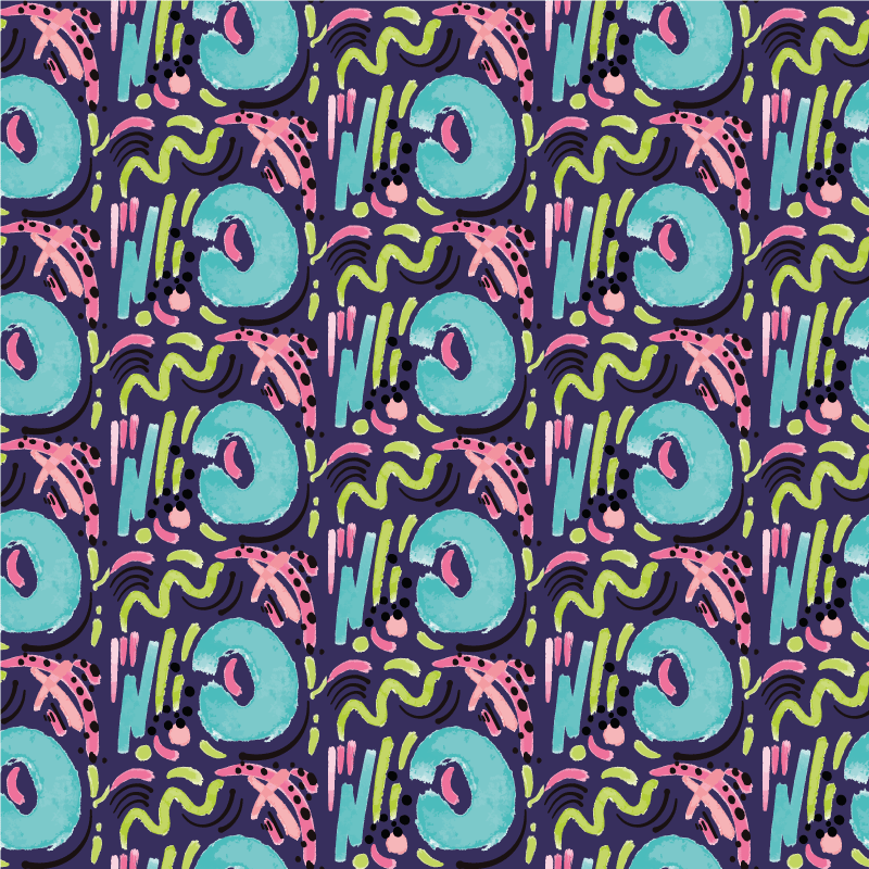 Drugi vinil podovi razigrani šareni uzorak - TenStickers