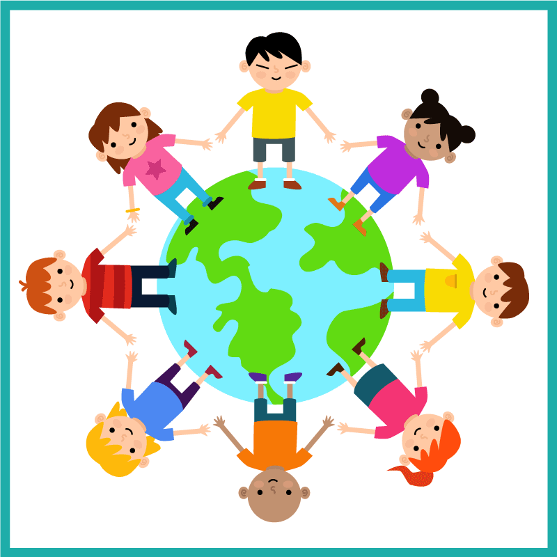 Drugi vinil podovi svijet se drži za ruke - TenStickers