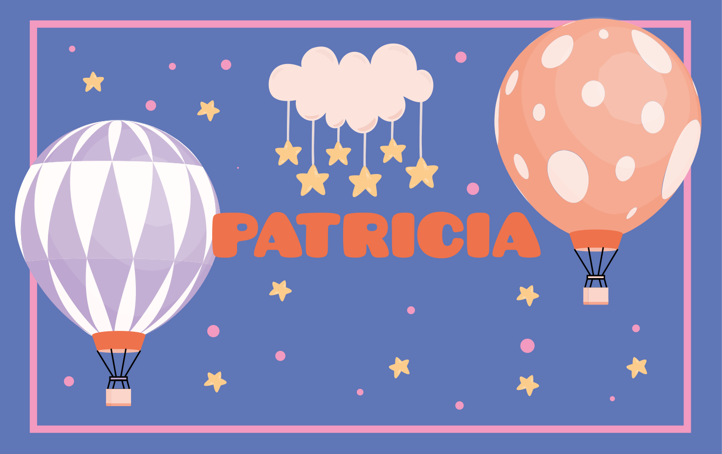 Vinil podovi s imenima avanture s balonom - TenStickers