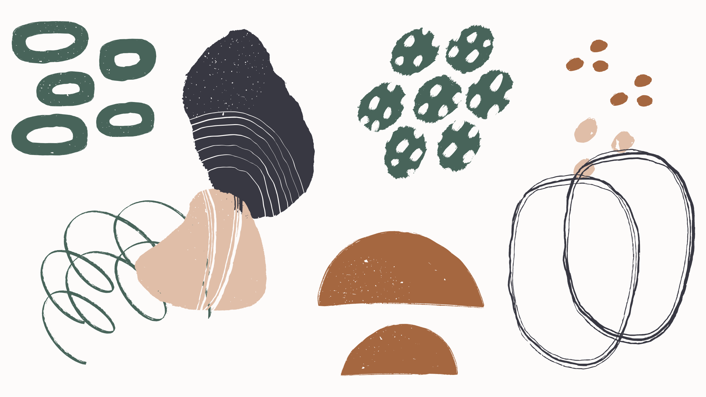 Vinil podovi minimalistički raspored apstraktnih oblika - TenStickers