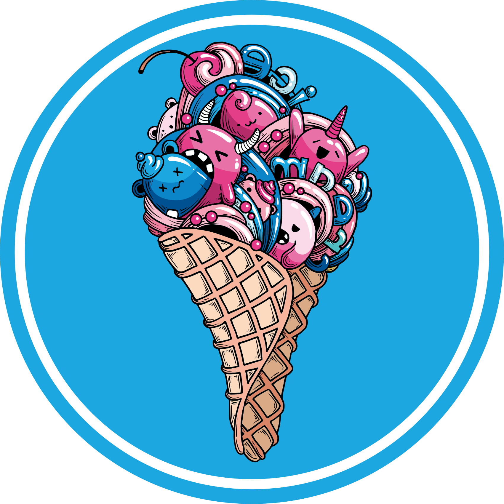 Vinil podovi kružni užitak od sladoleda - TenStickers